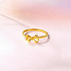 Saturday blessing bow gold ring women's living price gold ring princess knot ring holiday gift