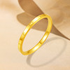 Saturday Fortune 3D Hard Gold Ring Women's Pricing Car Flower Shiny Ring Ring Official Holiday Gift for Girls