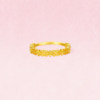 Saturday Fortune gold-denominated 5G solid gold ring, glittering lace heartfelt women's ring, lace series holiday gift