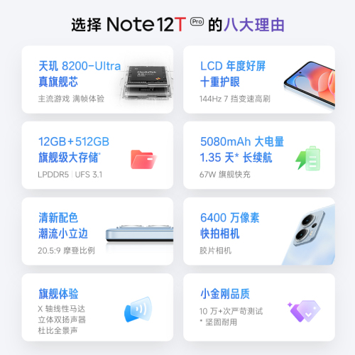 【下拉跳转百补到手价1099元起】RedmiNote12TPro手机红米note手机小米手机小米官方旗舰店新品note12tp