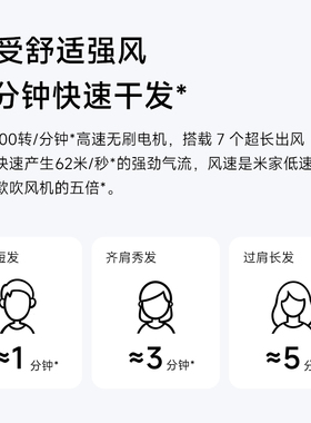 小米高速吹风机H501负离子速干