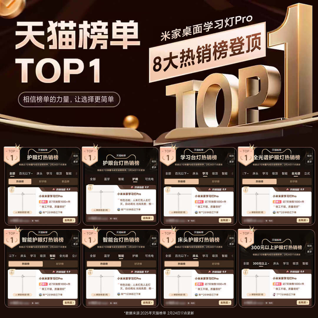 小米青山护眼台灯学习专用儿童学生阅读全光谱智能米家桌面灯Pro