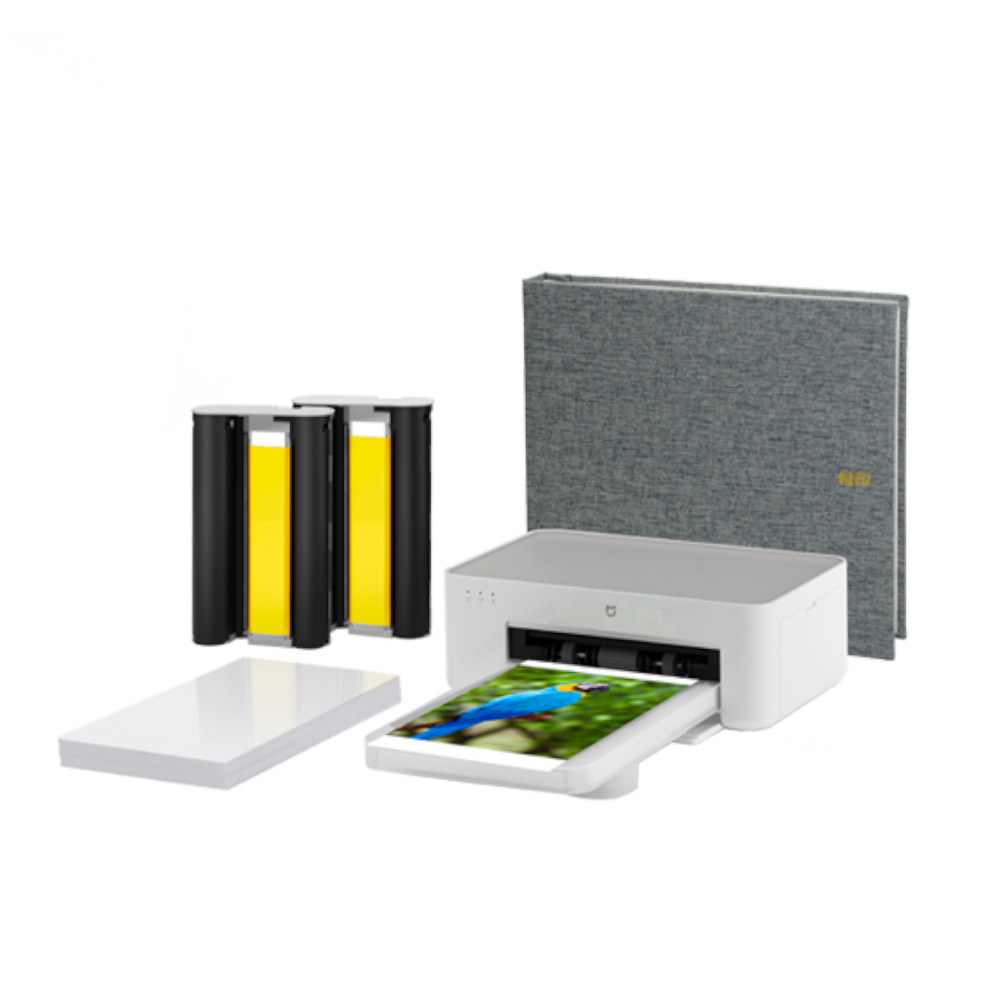小米米家照片打印机套装/1S小型手机照片彩色打印智能无线连接洗照片机相纸相册-图0
