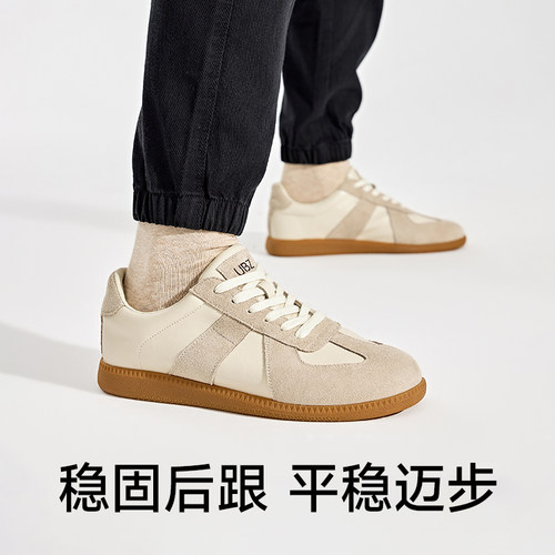 UBZ 防水德训鞋男2026年春秋新款经典休闲复古运动板鞋阿甘小白鞋 - 图2