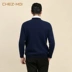 Áo thun cao cổ nửa cổ tay cao cấp của Chez-Moi / Shi Muhua kinh doanh áo len cashmere nguyên chất 2018 mới - Áo len Cashmere áo công sở nam Áo len Cashmere