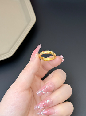 越南古法仿金开口久不掉色戒指