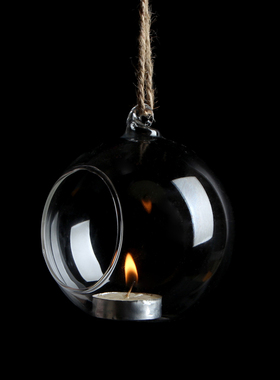 玻璃开口婚庆蜡烛容器室内装饰