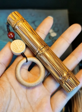 金丝竹手把件竹子男士把玩文玩
