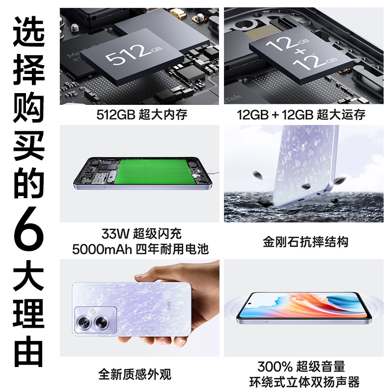 【新品上市】OPPO A2 oppo a2手机 oppo手机官方旗舰店官网官方正品 a36k10x 新款0ppo手机 reno10 - 图2