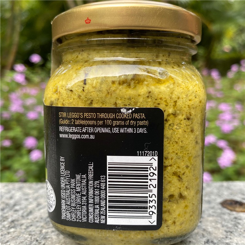 190g Leggo's Pesto basil立格仕传统罗勒意粉酱奶酪坚果青意面酱-图2