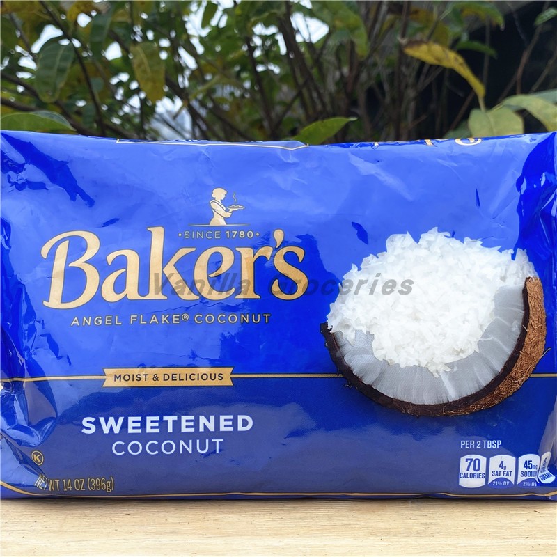 Baker's Angel Flake Coconut Sweetened美国原装烘焙师甜椰丝-图0