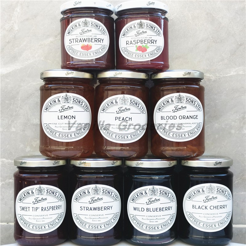 Tiptree Jam英国进口缇树果酱草莓蓝莓黑樱桃柠檬树莓橙子酱-图0