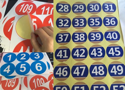 大号圆形彩色数字贴 5CM不干胶标签 字母贴纸 顺序号码牌1-200号 - 图1