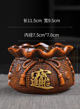 红色福袋造型招财进宝小号花盆