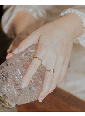 欧美时尚个性几何钛钢镀金印章戒指女嘻哈hiphop风百搭指环食指