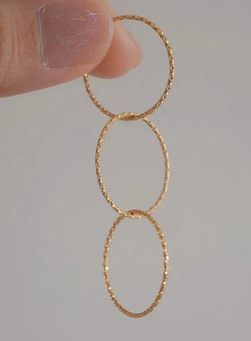 新款多层压花压纹满天星三圈叠带素圈戒指小巧个性钛钢指环女百搭