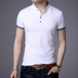 Áo thun cotton nam mùa hè ngắn tay đứng cổ áo polo xu hướng nam phiên bản Hàn Quốc áo thun - Áo phông ngắn Mẫu áo phông nam đẹp 2019 Áo phông ngắn