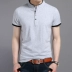 Áo thun cotton nam mùa hè ngắn tay đứng cổ áo polo xu hướng nam phiên bản Hàn Quốc áo thun - Áo phông ngắn áo thun nam basic Áo phông ngắn