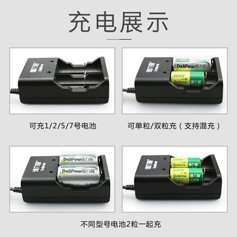 德力普1号充电电池燃气灶热水器通用充电器大一号D型可替1.5V锂电 - 图1