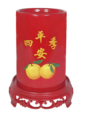 红色四季平安竹香炉天公炉竹升