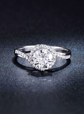 轻奢扭钻镶钻求婚结婚可调节戒指