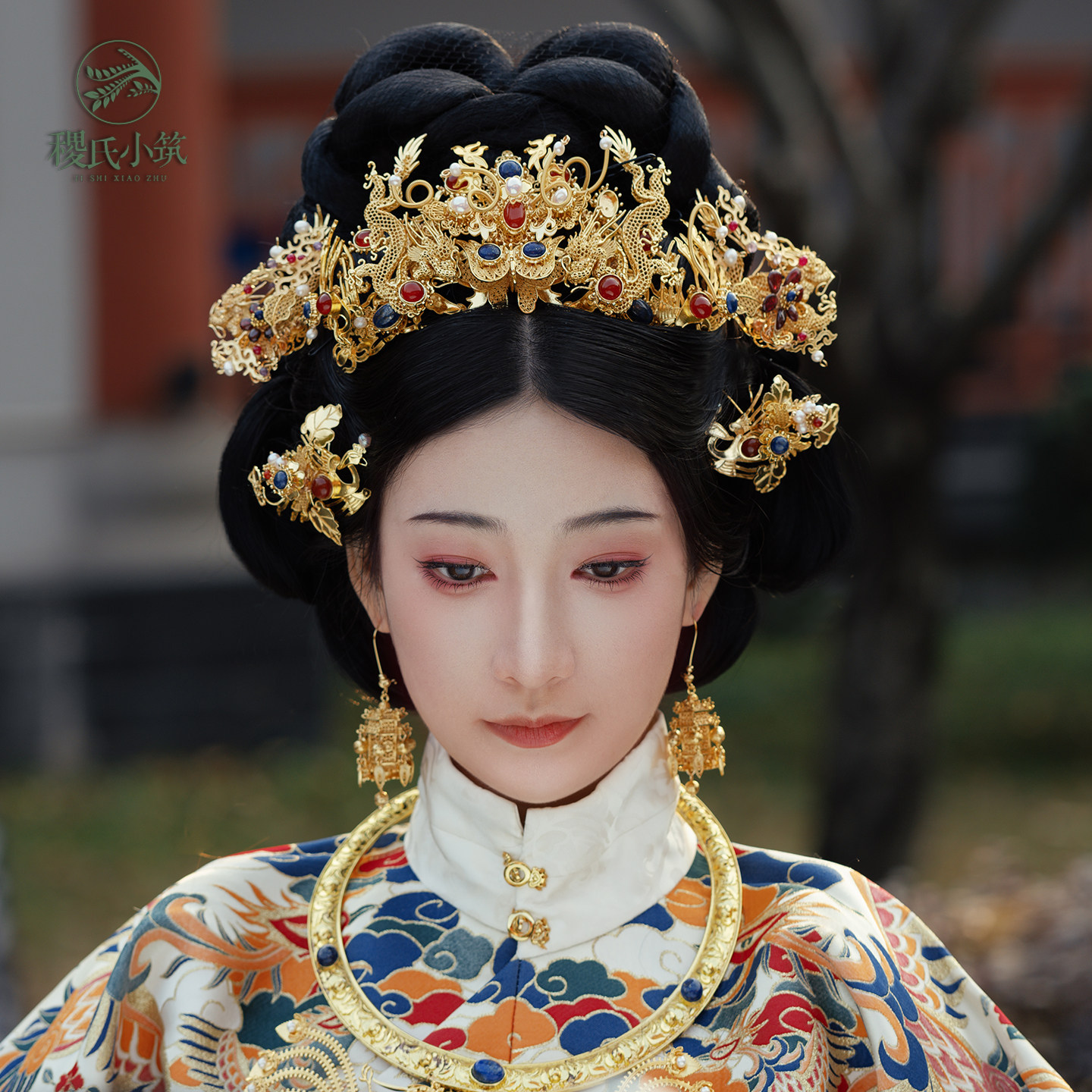 稷氏小筑 灿灿  明制汉服发冠复原风传统古风发饰古典头饰女金色,淘宝优惠券,粉丝福利购,淘宝优惠卷