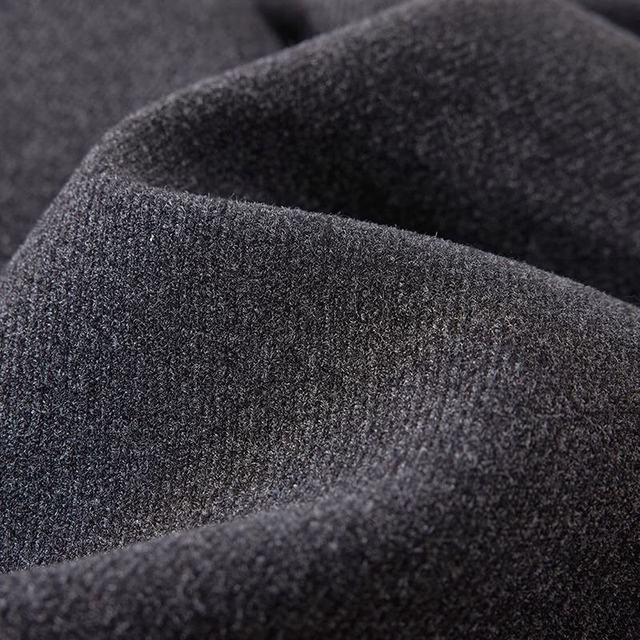 Dark gray woolen half-length women's A-line skirt black