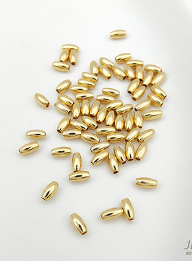 18k14k镀真金银色配件小米珠diy