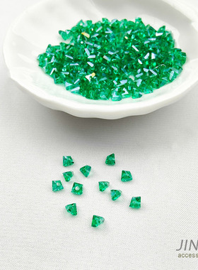 幻彩立体三角珠散珠diy饰品配件