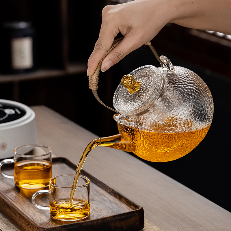 玻璃煮茶壶户外炭火围炉专用烧水提梁蒸茶壶加大号1.5L泡茶壶茶具 - 图2