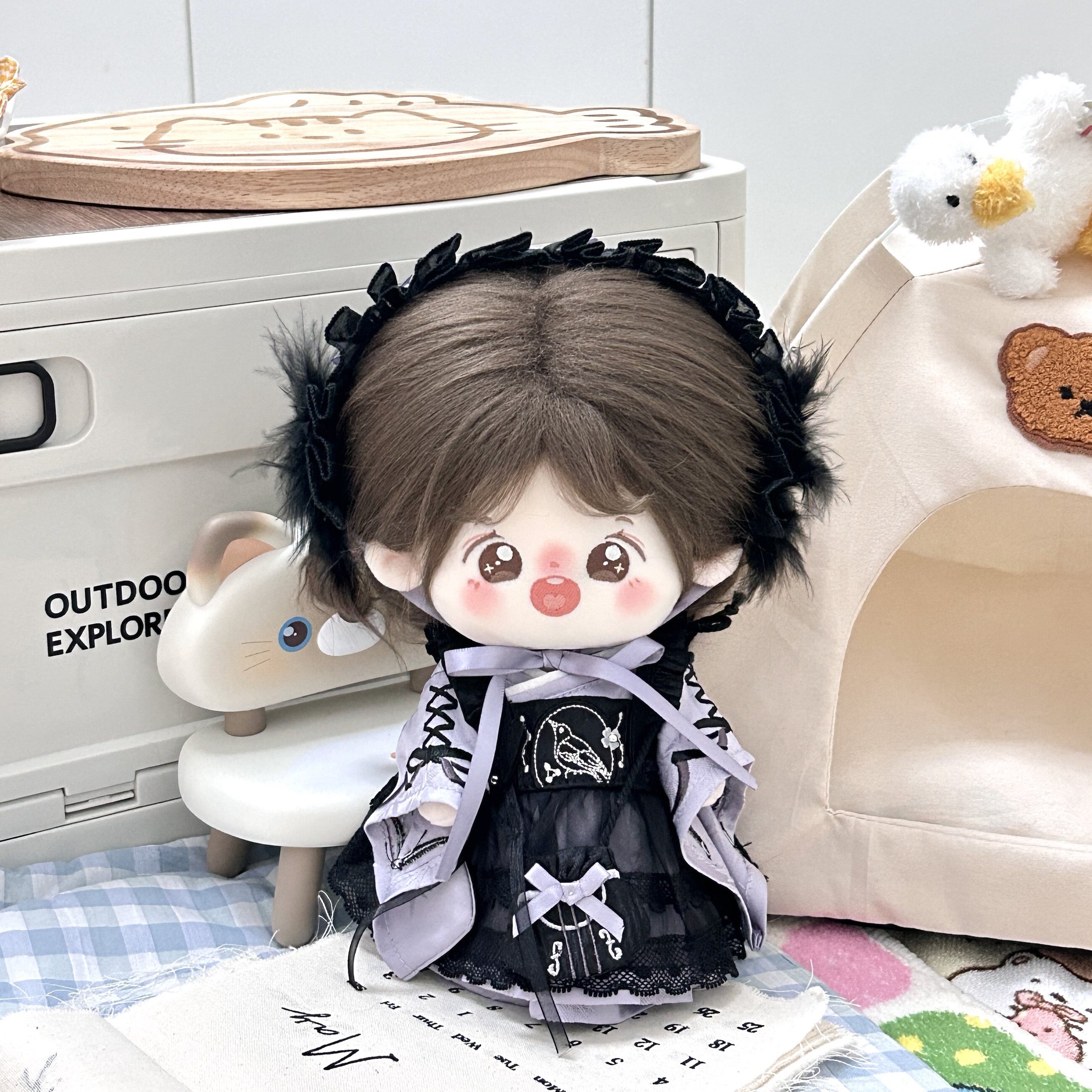 现货园长裤茶茶巫鹊吟棉花娃娃20CM汉洋折衷国风娃衣,淘宝优惠券,粉丝福利购,淘宝优惠卷