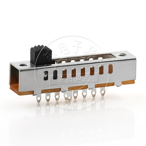SS-18F08(1P8T)立式双排直插9脚8档滚珠拨动开关启动电源滑动开关 - 图3