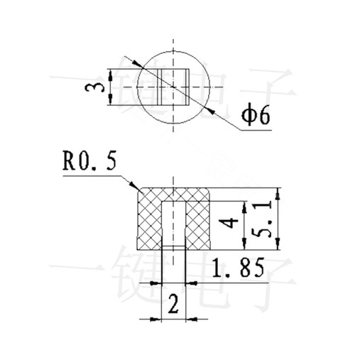 1000个23元包邮A28按键帽 6X5 帽子 配5.8*5.8/7*7/8*8自锁开关用 - 图2