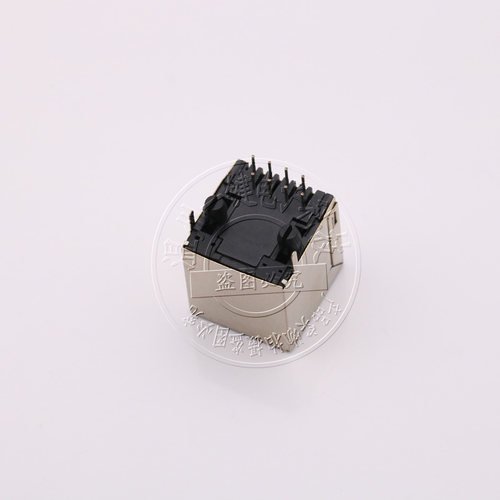 RJ45 5224-8P8C-全包网络插座 立式直插RJ45 180度水晶头座网线口 - 图3