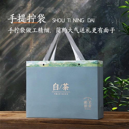 现货茶二叔年正宗安吉特产白茶新茶茶叶特级250g礼盒装礼品盒 - 图1
