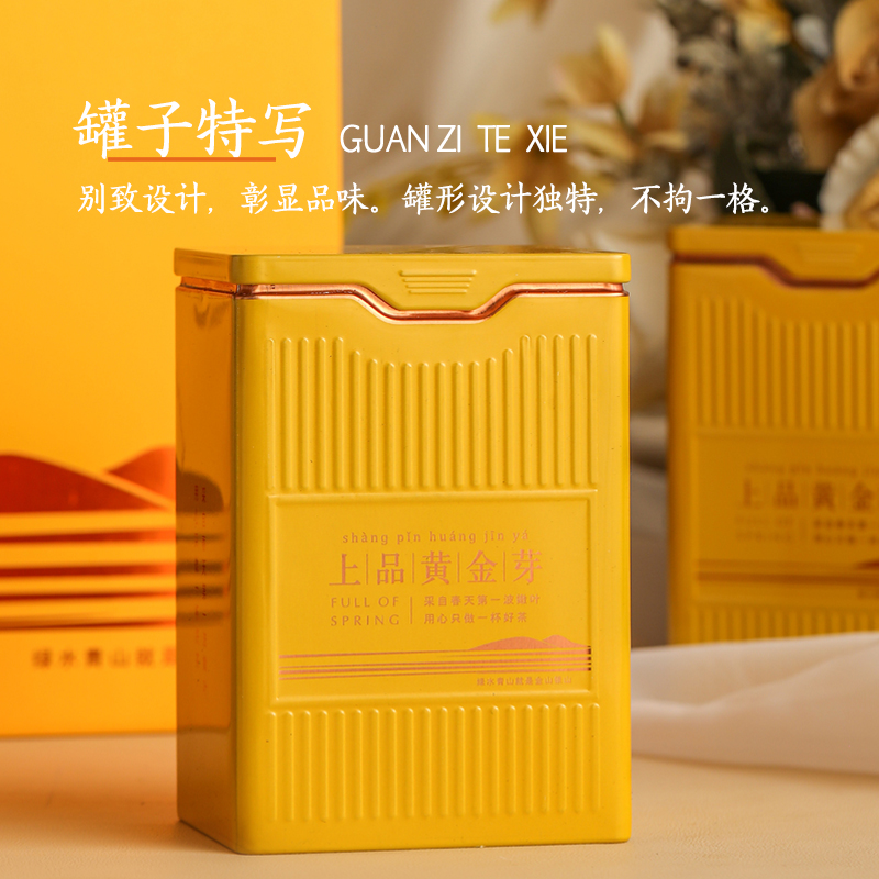 茶二叔黄金芽2024年250g正宗黄茶新茶茶叶送礼盒装安吉白茶礼品盒 - 图1