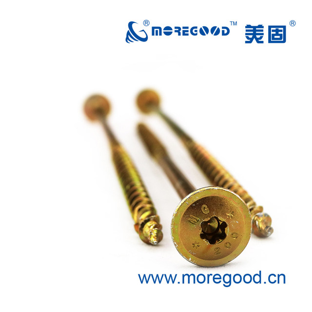 TCF large flat head with knurled fast attack wooden structure screws