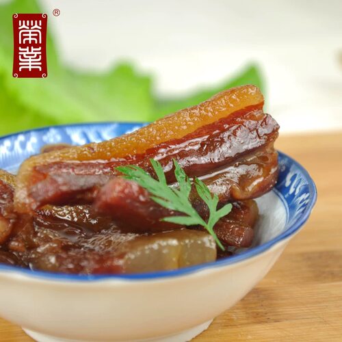 荣业腊味 广式酱油五花腊肉500g 自制腊腌肉土特产 广东特产腊味 - 图1