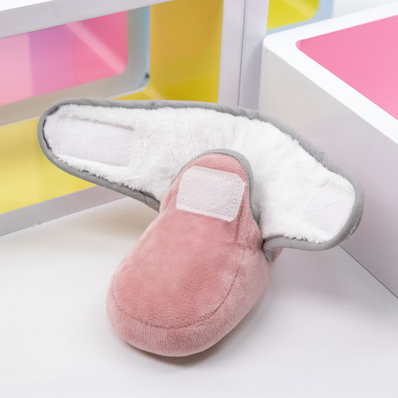 婴儿鞋春秋学步冬季加厚绒3-6-9个月男女宝宝不掉鞋防滑软底0-1岁