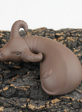 摆件陶瓷牛星座缘茶宠紫砂小黄牛