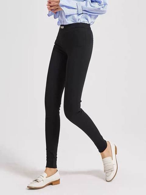 South Korean SP68 Magic Pants Female V12 Spring and Summer September SP-68 High Elastic Tight Tight Slender Black Pants