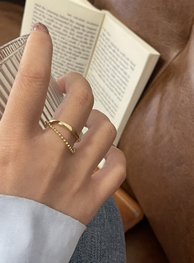 乔治姐姐/日韩简约素圈戒指小众设计开口可调节食指戒环