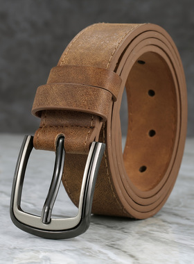 men's Wide Stitching alloy Buckle Belt For Jeans And腰带