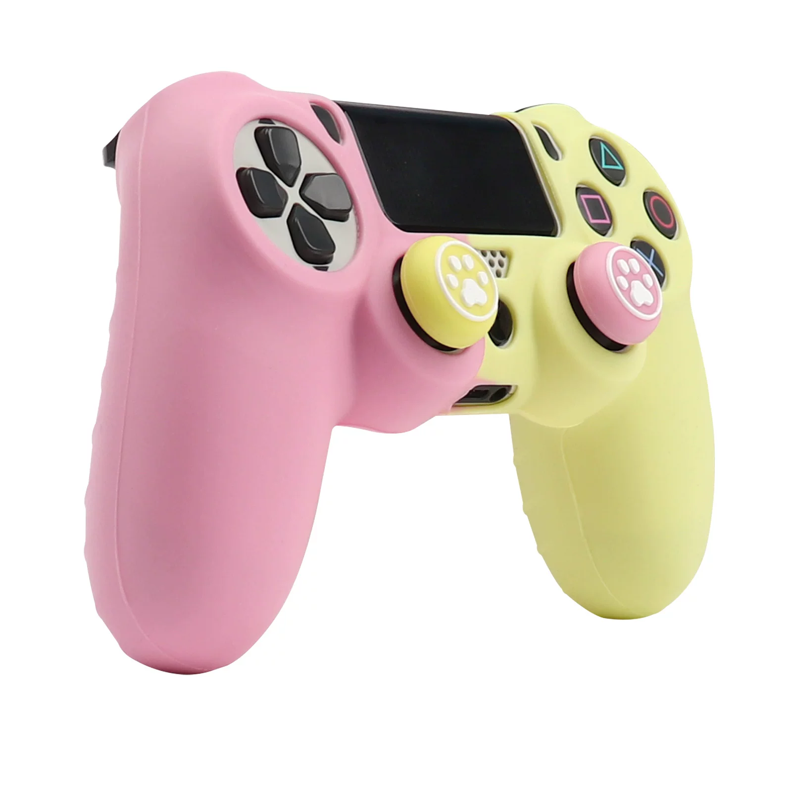 PS4 ручка защитный чехол мягкий силикон нескользящий милый конфетный цвет PlayStation4 PS4 кошачьи коготки джойстик шапка