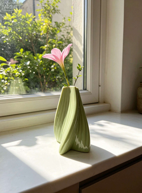 德化瓷器花瓶轻奢高级感复古客厅真花插花可水培鲜花餐桌创意摆件
