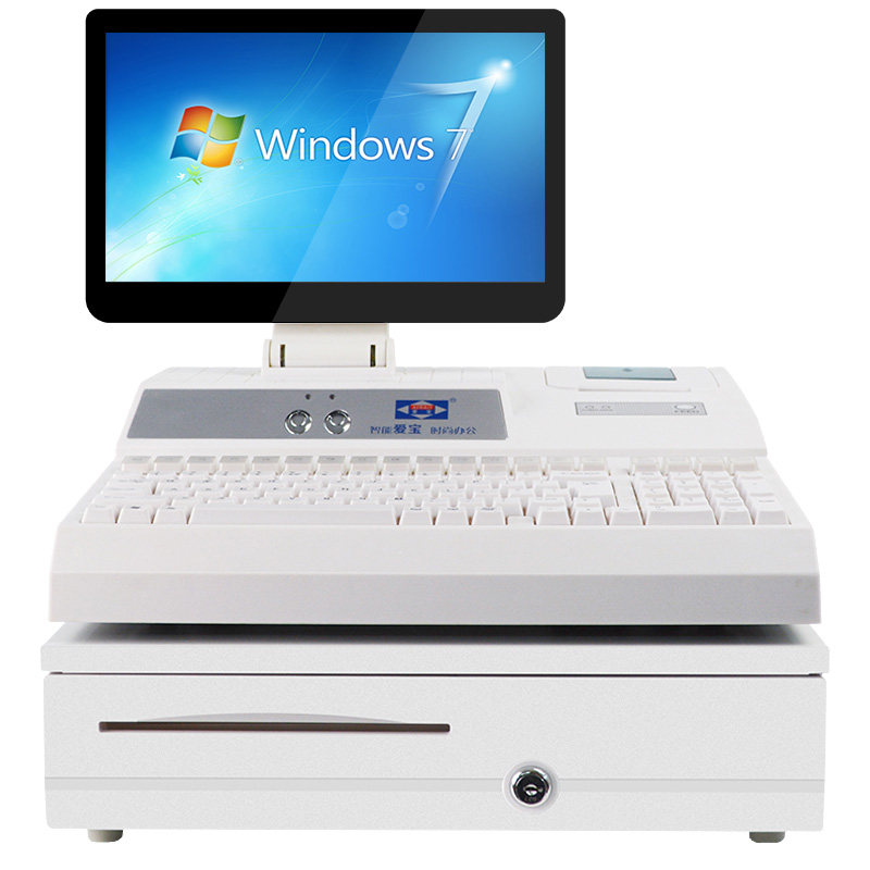 爱宝ab4860一体机便利店服装收银机 百岑办公收款机