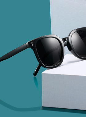 新款方形简单粗框墨镜茶色