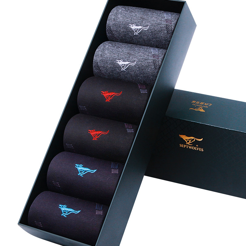 七匹狼男士纯棉夏中筒薄款商务袜 七匹狼德立德短袜/打底袜/丝袜/美腿袜