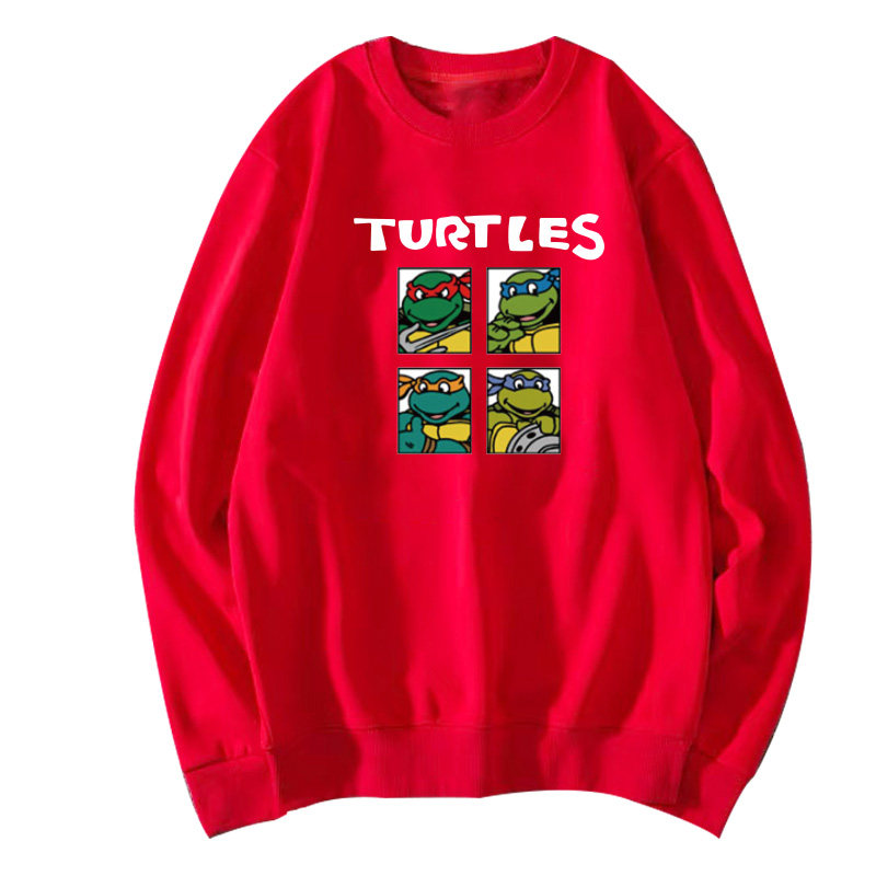 忍者神龟动漫周边圆领男女柔软卫衣 简绒卫衣
