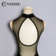 Vonsu Fanshu ballet training suit black body suit for women